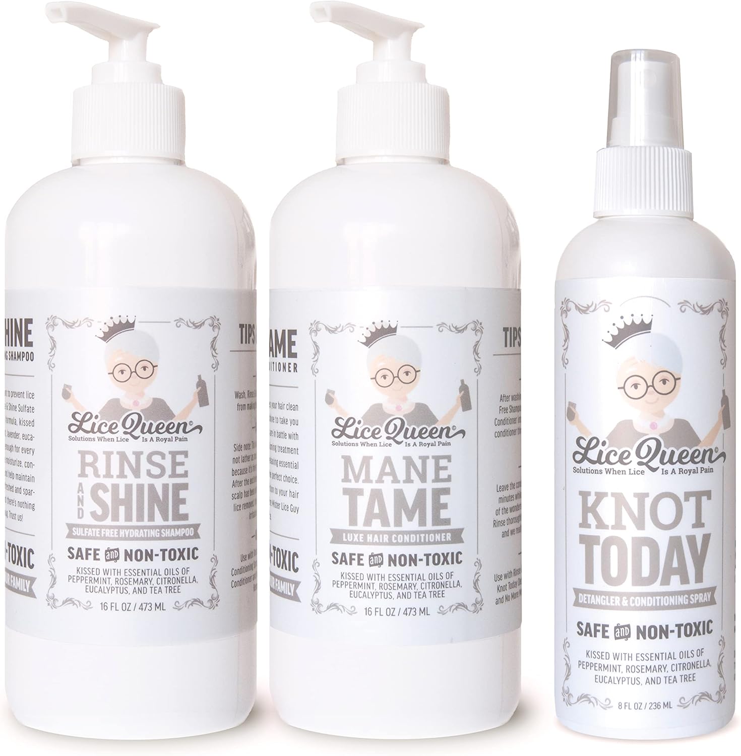 Lice Queen Shampoo, Conditioner & Detangler Ultimate Lice