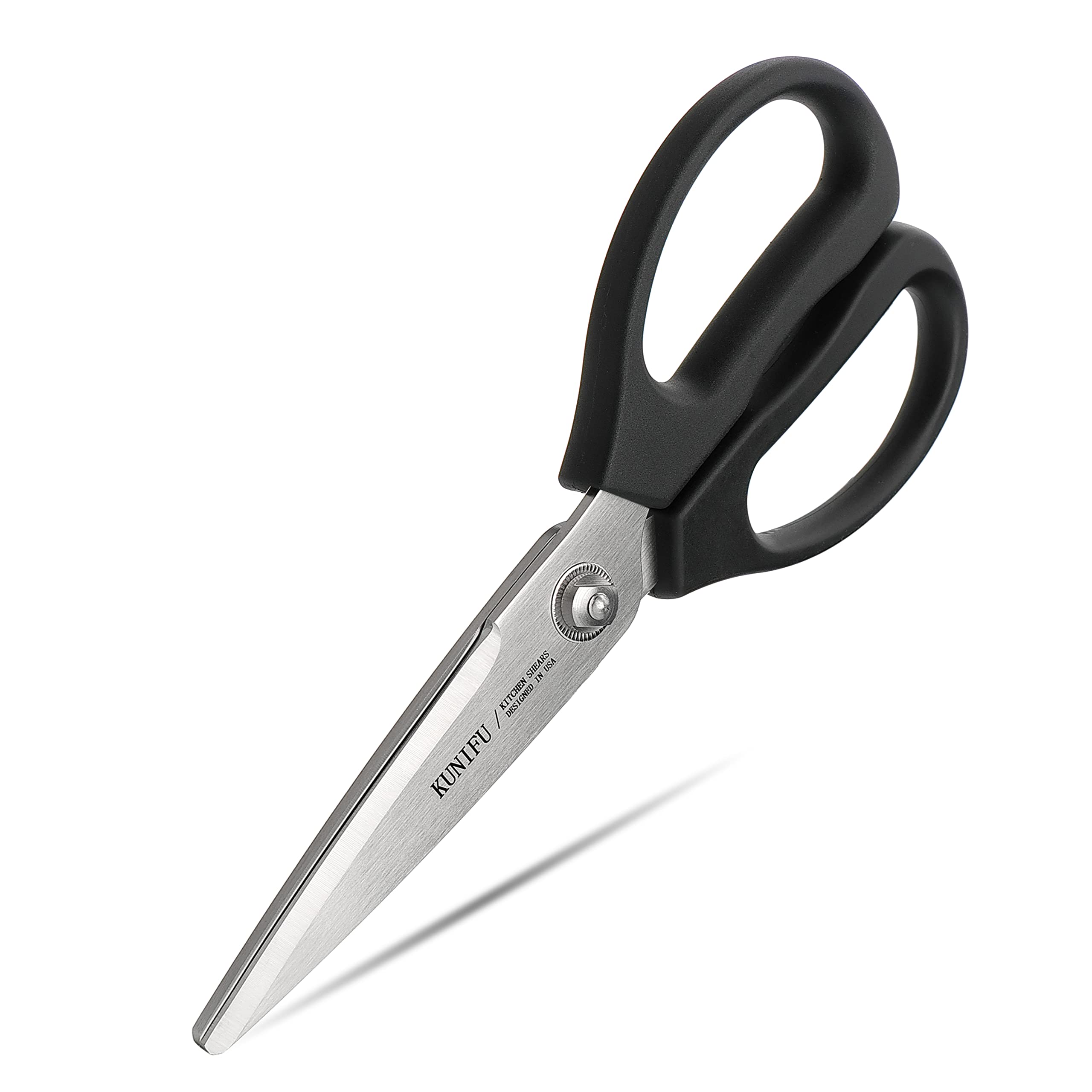 KUNIFU Kitchen Scissors, All Purpose Kitchen Shears, Heavy Duty Come Apart Scissors Gadgets Utensils - Black