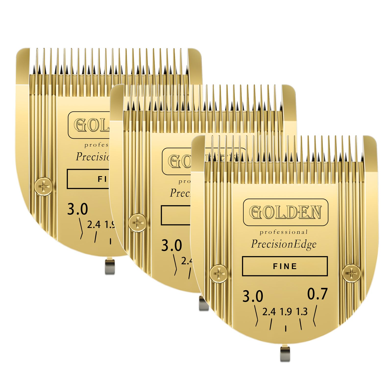 COSYONALLAdjustable Dog Grooming Clipper 5-in-1 Blade Compatible with WAHL Professional Animal Clipper Arco, Bravura, Chromado, Creativa, Figura, and Motion Pet, Dog, and Horse (Gold/3pc)