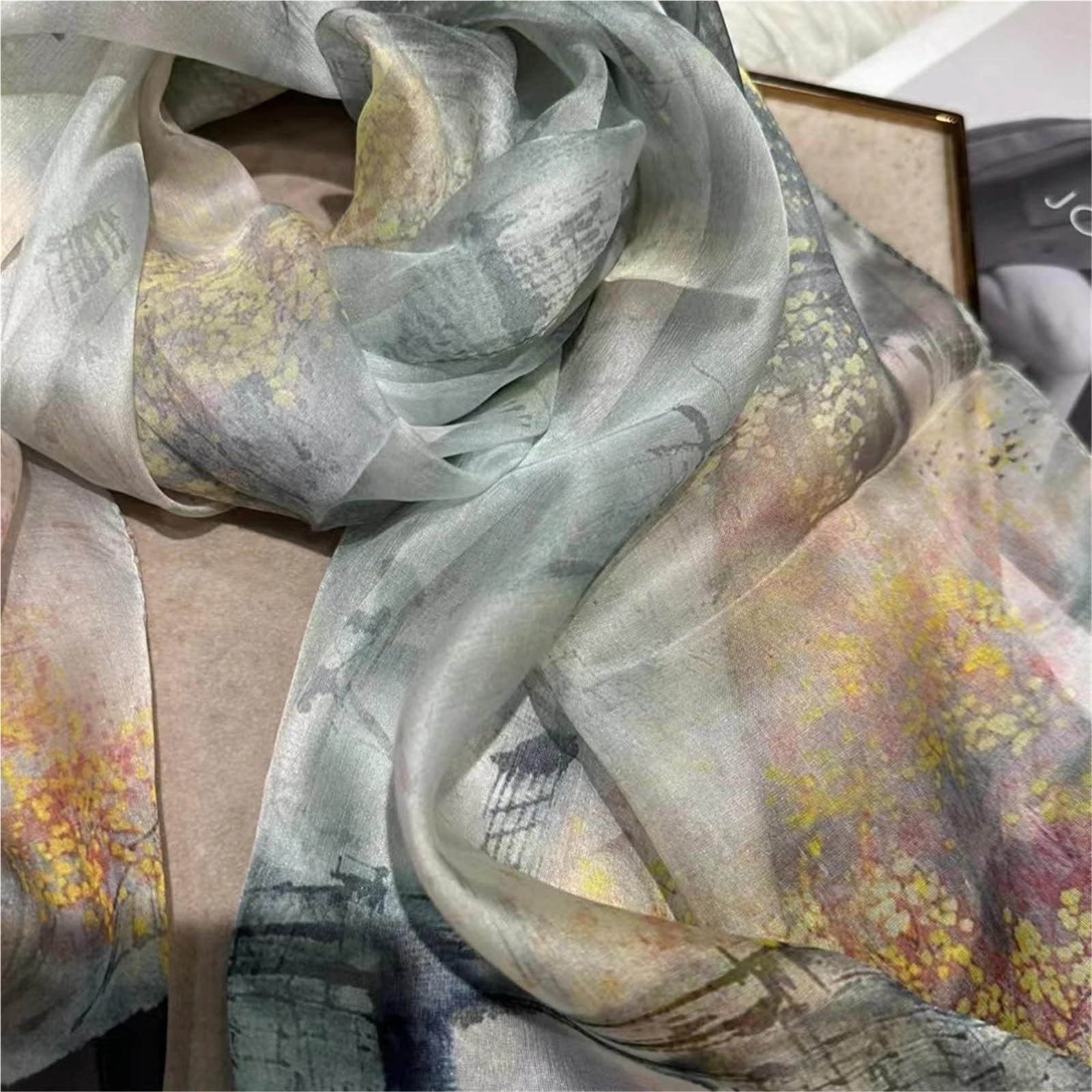 Primaverile Grande Leggera Sciarpa di seta scialle Donna Moda disegno floreale Sciarpe lunghe Avvolge da spiaggia in chiffon estiva 180 * 110 cm