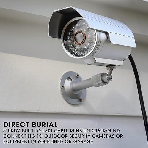 Miniatura 5 de Ritz Gear Cable Cat6 para exteriores de 25 pies. 10 Gbps, ancho de banda de 550 MHz, resistente a la intemperie, resistente a los rayos UV, cobre