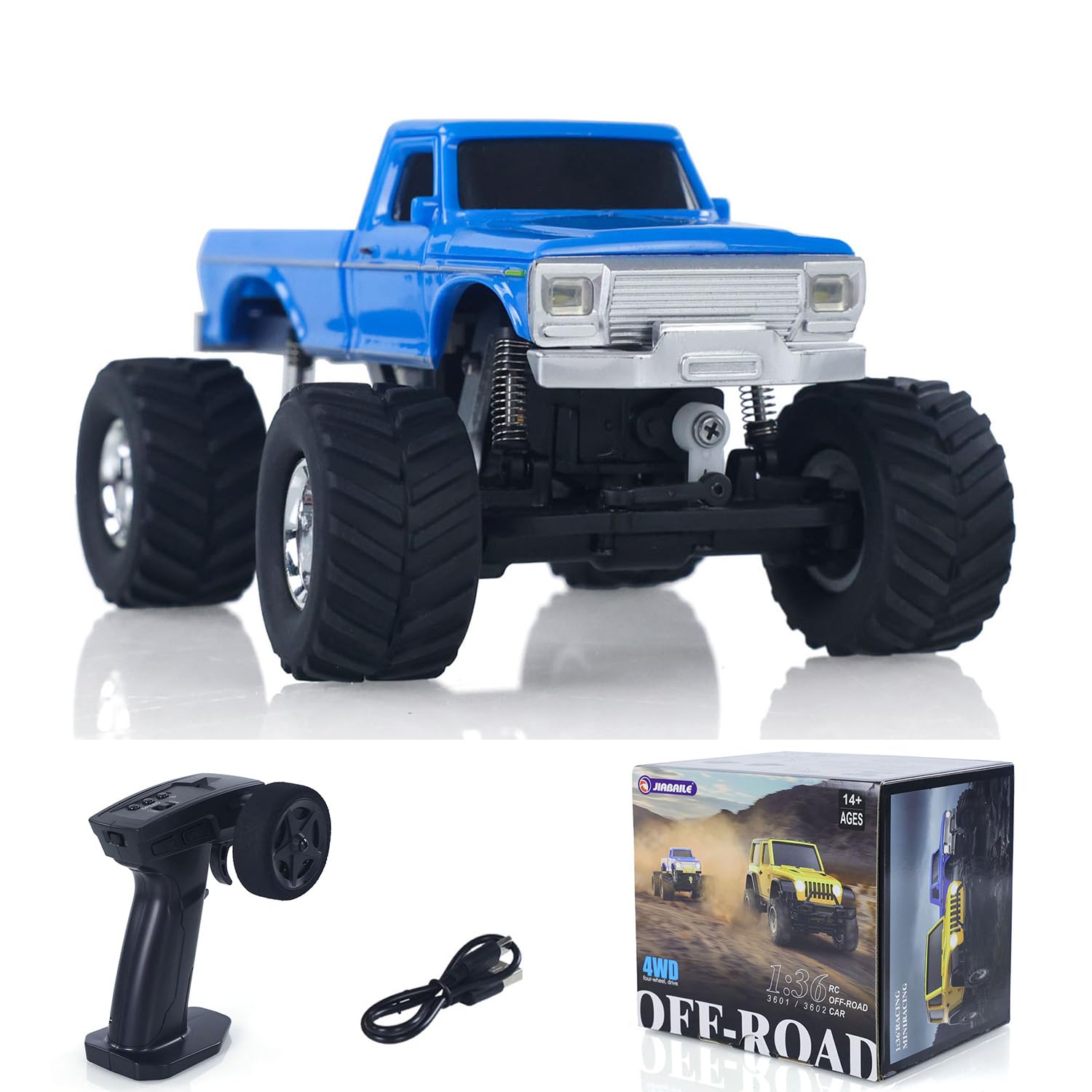 1/36 RC Crawler 3602 4WD Mini, ferngesteuertes Offroad-Fahrzeug mit Licht | RTR Fertigmodell; 2,4 GHz Funksteuerung; Maßstab 1:36; inkl. Batterie; geeignetes Kindergeschenk