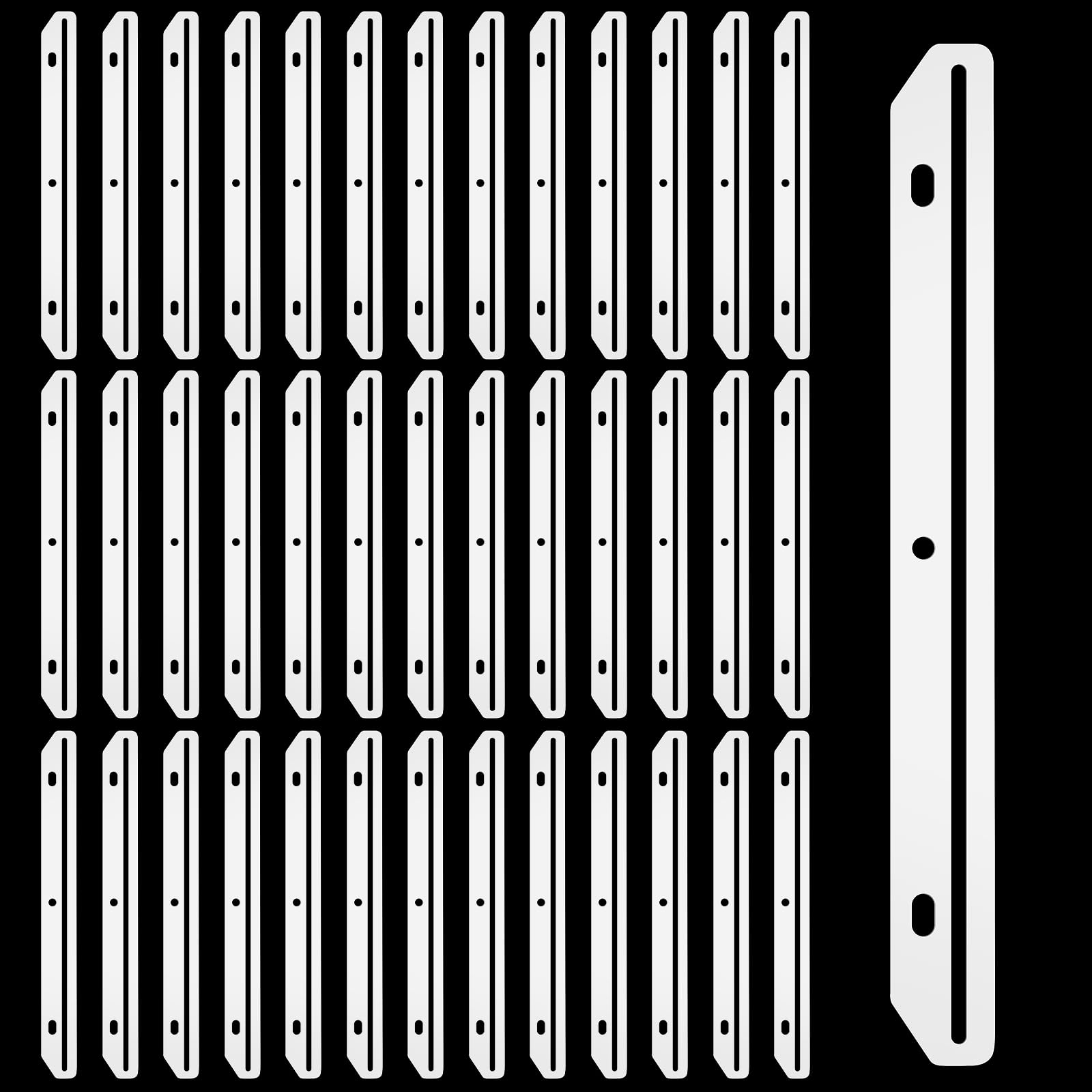 FdcLixuvol 40 Pcs 3 Hole Punched Magazine Holders, Magazine Binder Magazine Organizer 3 Ring Binder Insert Strips for Magazine Storage Craft Paper File Book, Translucent White