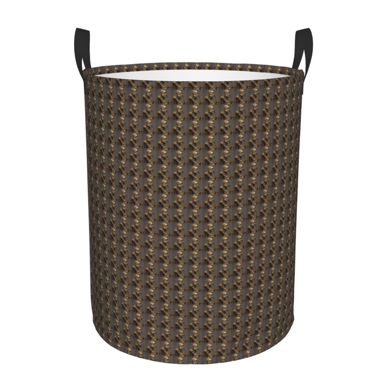 Panier à linge rond squelette étanche : grand sac rangement chambre