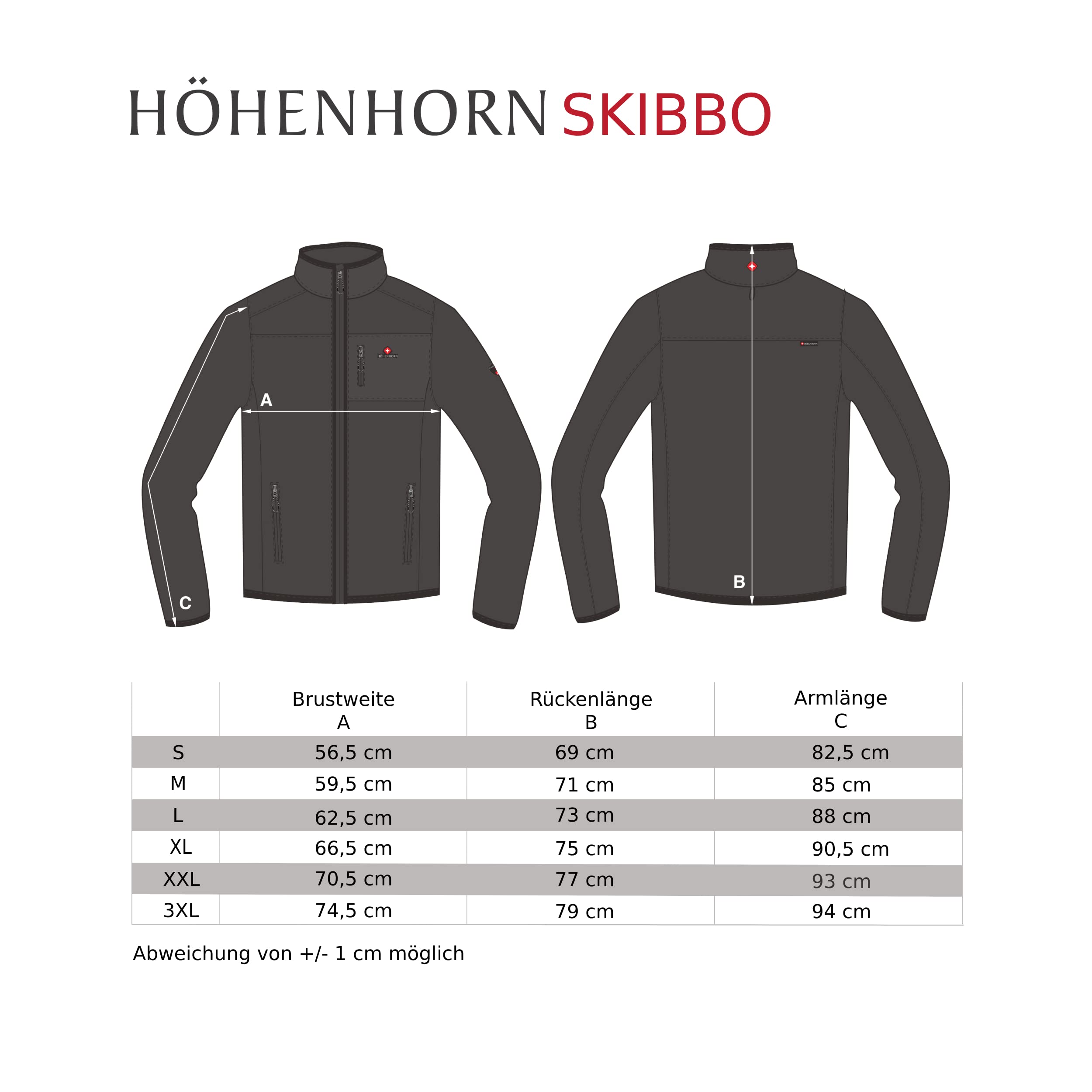 Höhenhorn Skibbo męska kurtka wiatrówka, kurtka rekreacyjna, z podszewką, kurtka przejściowa
