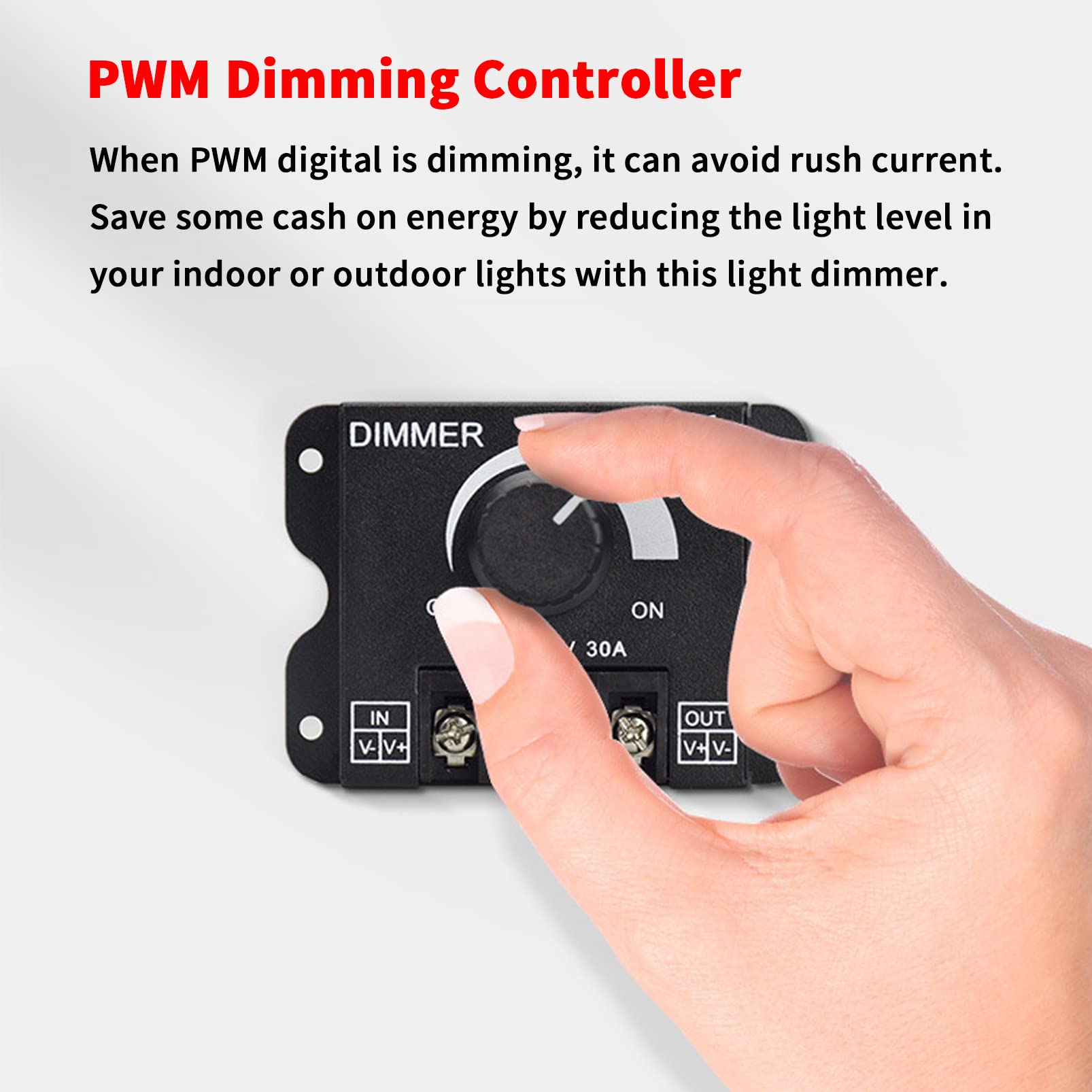 Armacost Lighting Gradateur Mural Sans Fil à Pavé Tactile Pour Bande Lumineuse à DEL Blanc