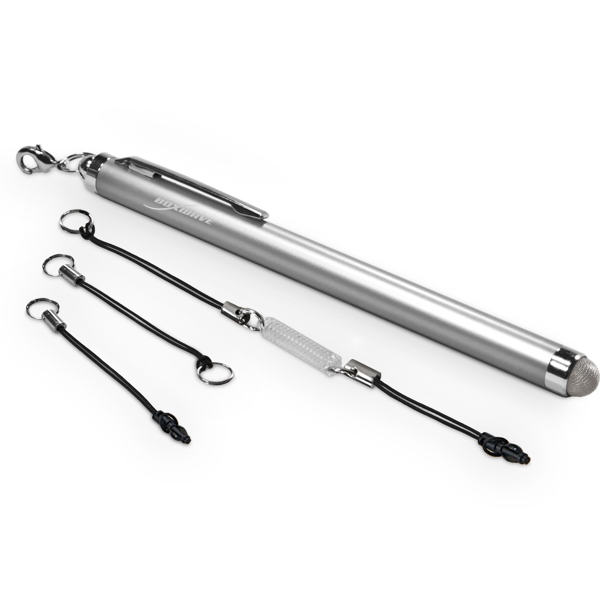 BoxWave Stylus Pen Compatible with iPad (1st Gen 2010) - EverTouch Capacitive Stylus, Fiber Tip Capacitive Stylus Pen - Metallic Silver