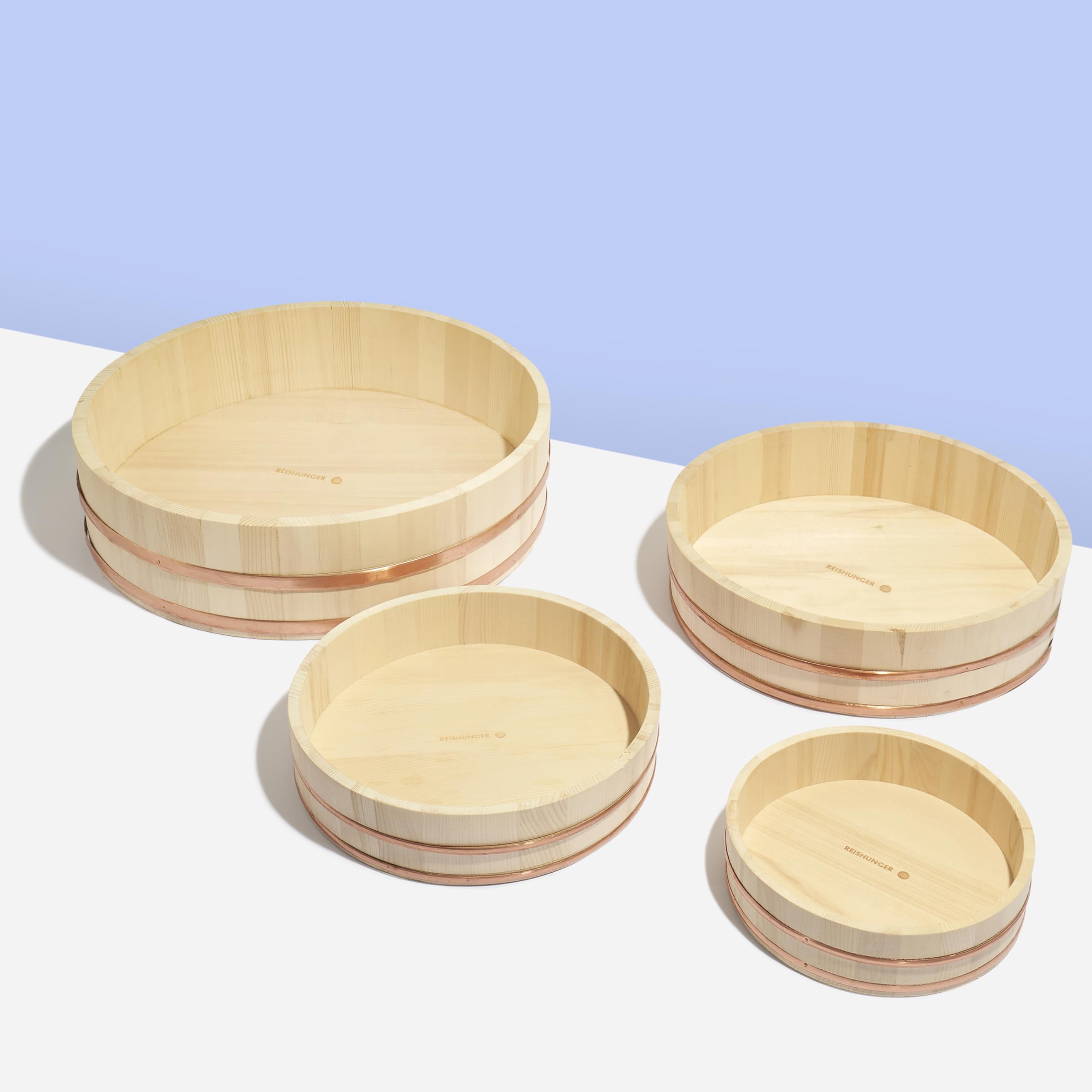 Reishunger Hangiri Holzschüssel für Profis (Durchmesser 48 cm) - Zur Veredlung von Sushi Reis - erhältlich in 30 cm bis 60 cm