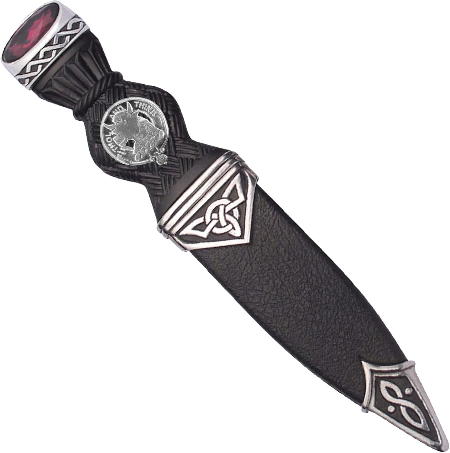 Tweedie Interlace Clan Crest Sgian Dubh
