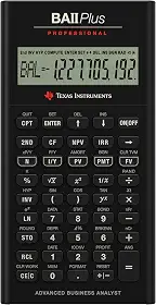 TEXAS INSTRUMENTS Calculadora ficeira profissional BA II Plus, Prata, 9.8 Inch, IIBAPRO/TBL/1L1