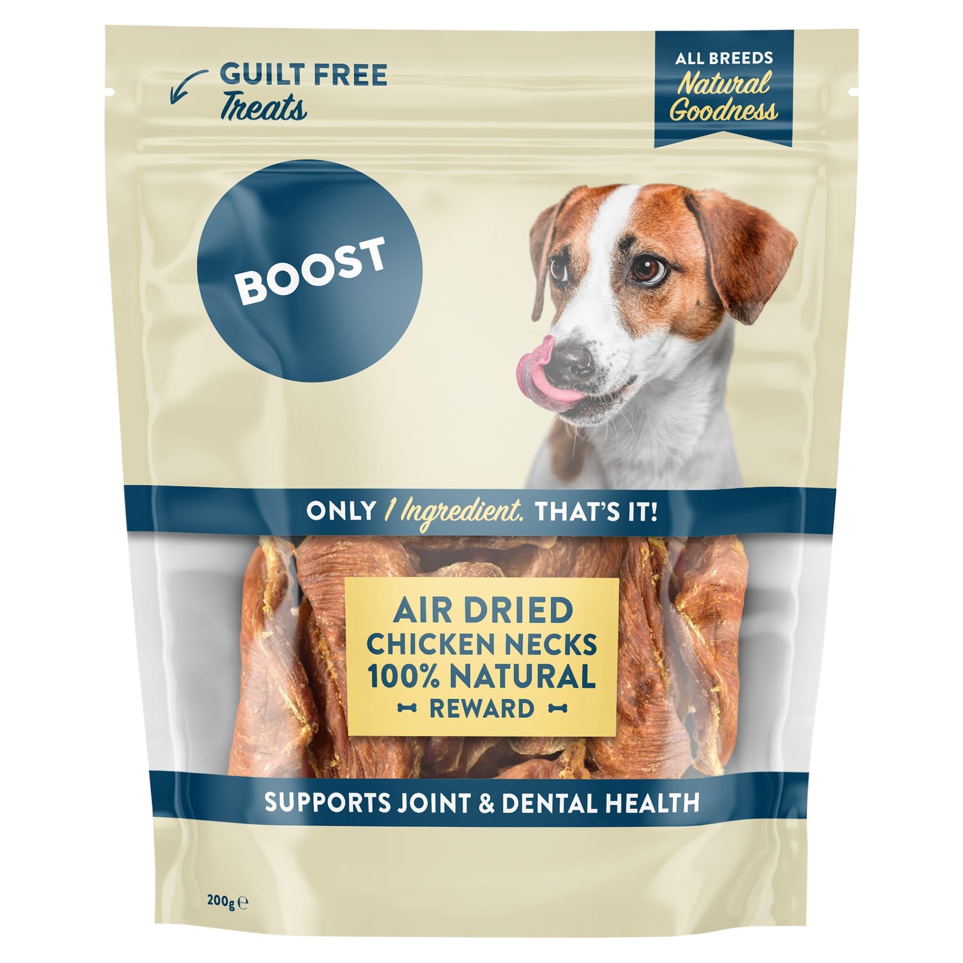 BOOST Air-Dried Grain-Free Treats for Dogs, 100% Natural Dog Chews, Nothing Artificial, Single Ingredient