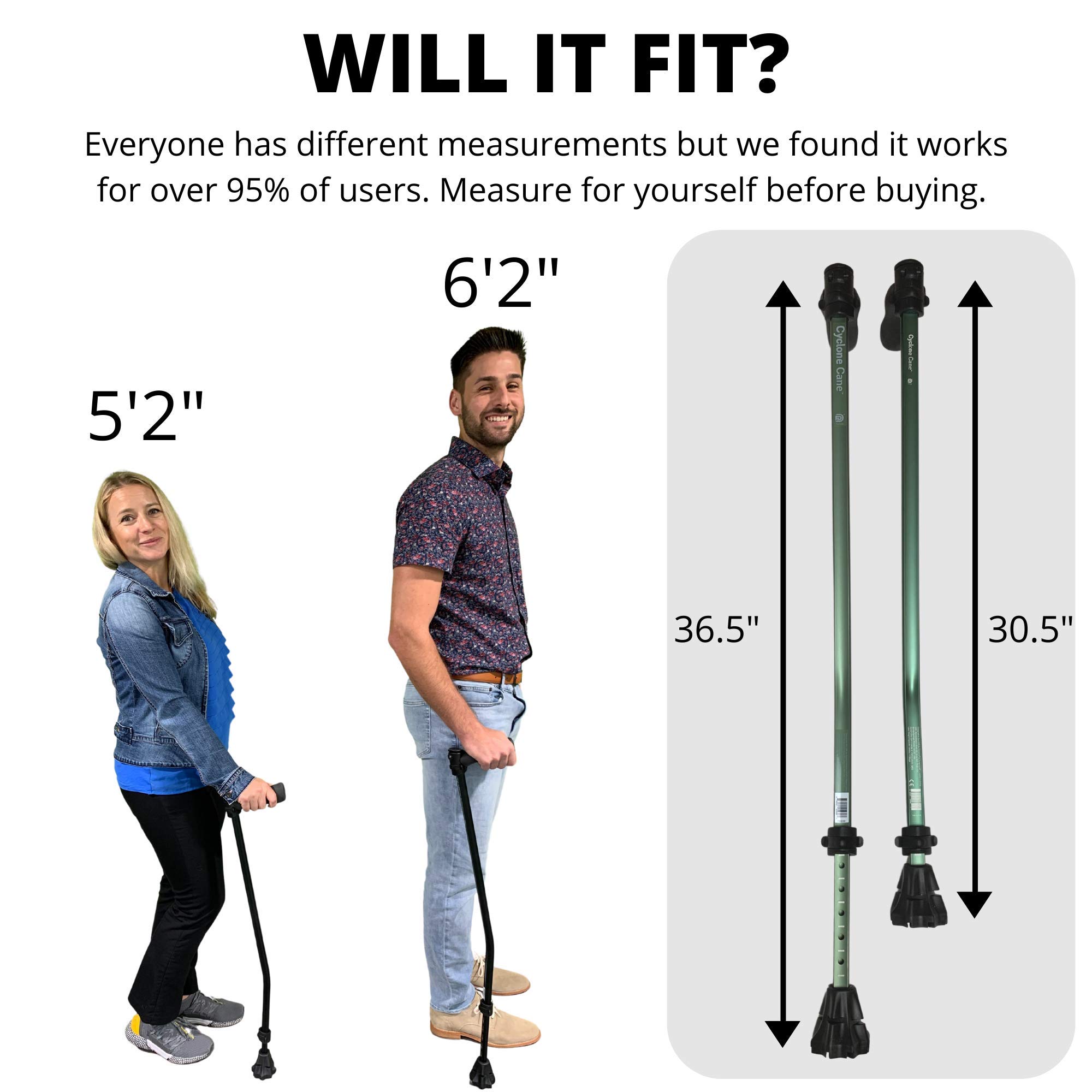 Buy Dynamo Cyclone Cane The New Cane for Walking Balanced, All