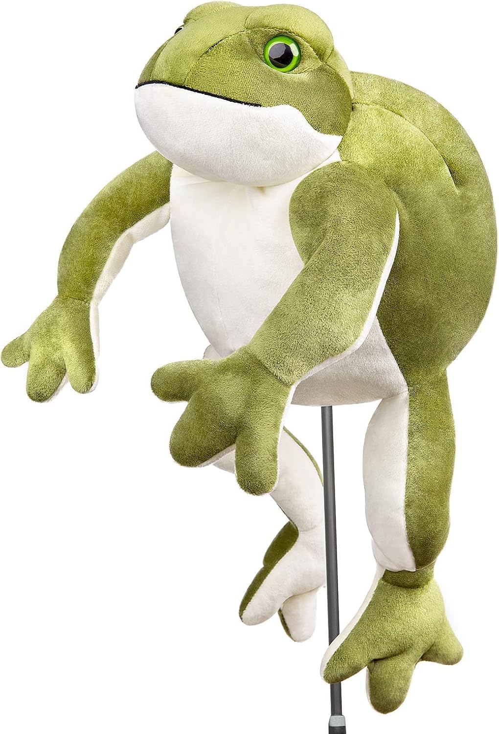 Funny Frog Golf Headcover, Small Size Fits Hybird and Irons, Large Size Fits Standard 460cc Driver Head，Frog Lizard Animals Plush Golf Club Head Covers