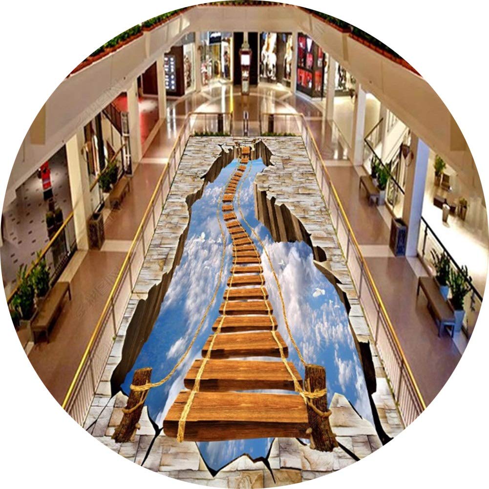 Tapis de couloir antidérapant avec motif 3D tridimensionnel lavable