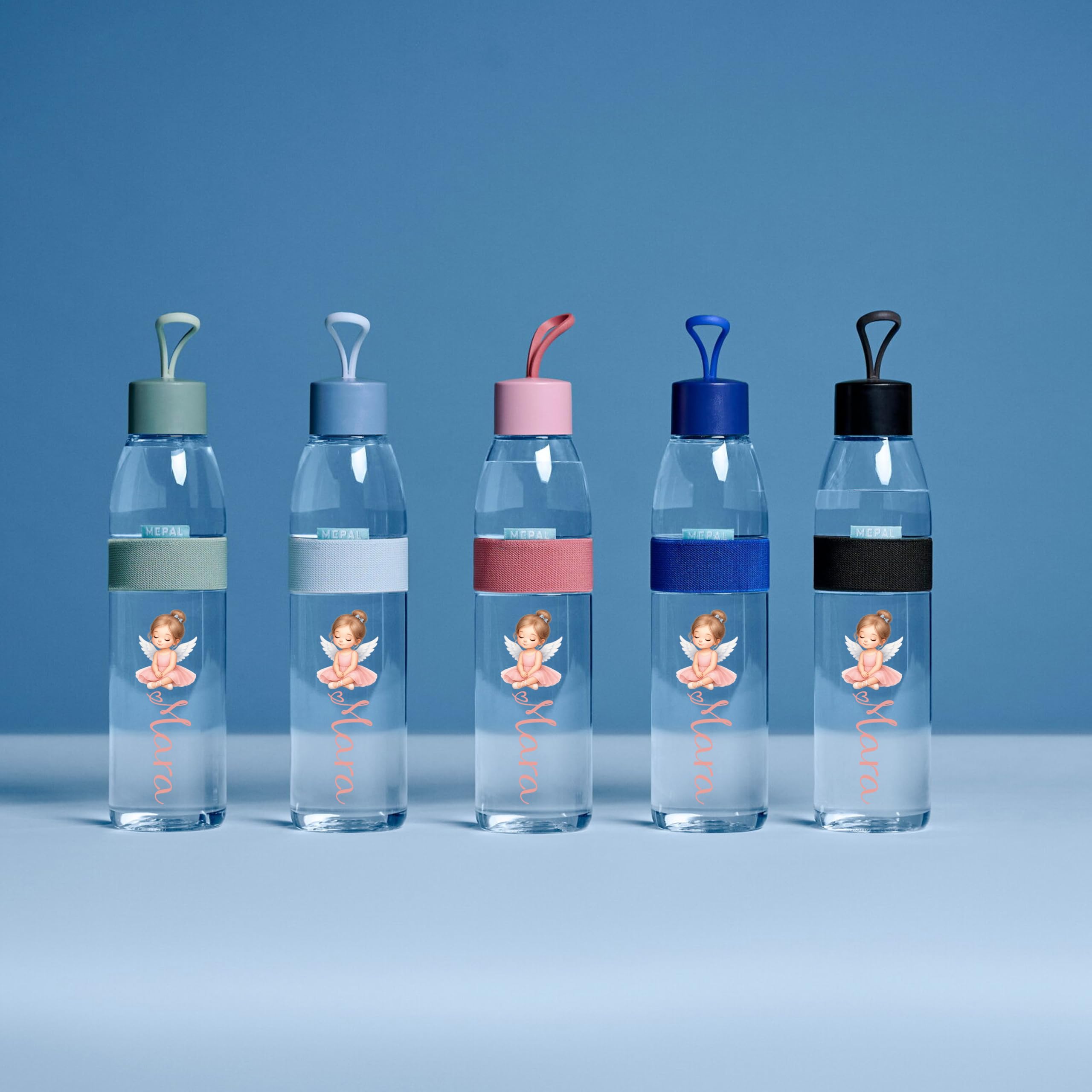 Mepal Personalisierte Brotdose Trinkflasche | Ballerina Tänzerin Mädchen | Geschenk Einschulung Mädchen Junge Kitastart Schule Schulanfang Lunchbox Flasche Bento Box Vesperdose Kindergarten Schulkind