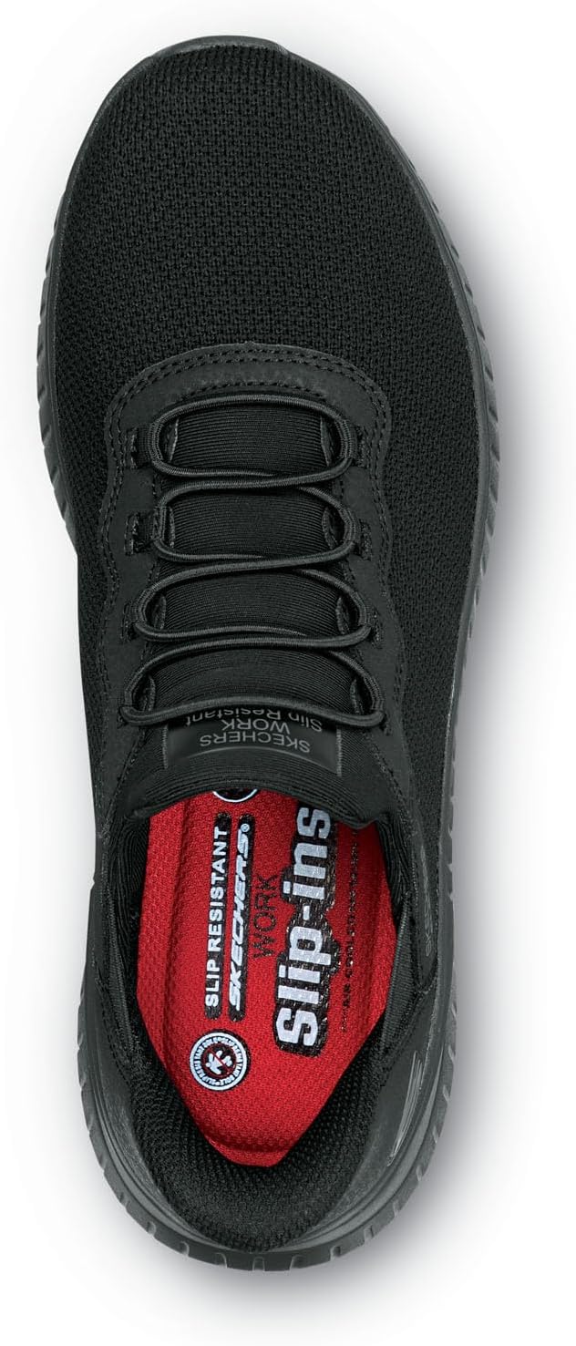 Skechers Hands Free Slip Ins Women's Squad Chaos MaxTrax Soft Toe SRO Athletic - Image 4