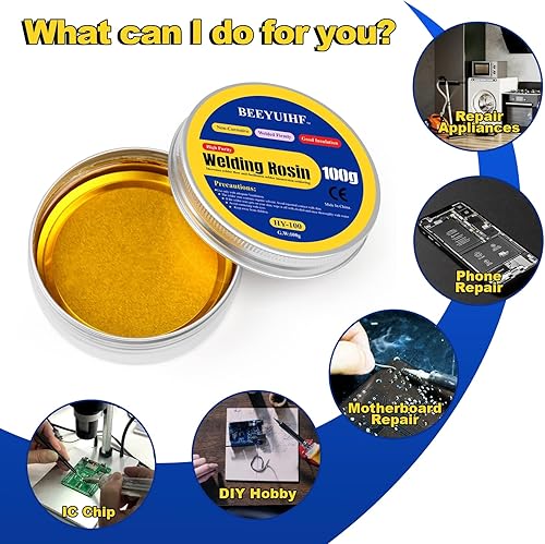Miniatura 3 de Flujo de pasta de colofonia sólida de 352 oz100 g flujo de soldadura soldadura de fundente pasta de soldadura soldadura de flujo para limpieza de