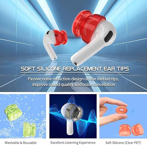 Miniatura 4 de 5 pares Funda de puntas de oreja para AirPods 4 (2024), funda de silicona suave para audífonos AirPods 4, accesorios compatibles con auriculares