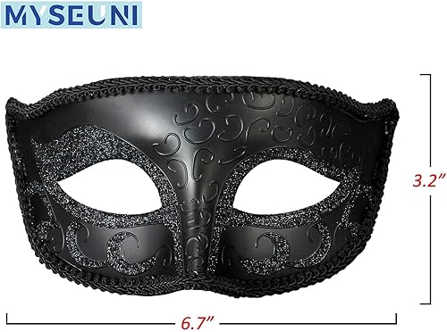 Miniatura 2 de 2024 Nueva máscara de mascarada para hombres, máscara veneciana retro para hombre, para fiesta de Halloween, Mardi Gras, baile de máscaras