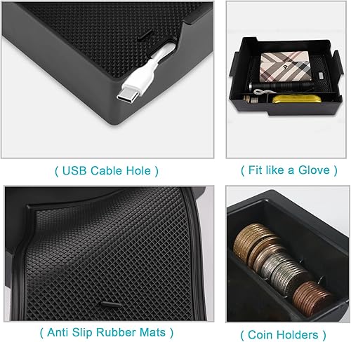 Miniatura 3 de CDEFG Organizador de consola central Maverick para 2022 2023 2024 2025 Maverick Camión Consola central, reposabrazos, bandeja de almacenamiento,