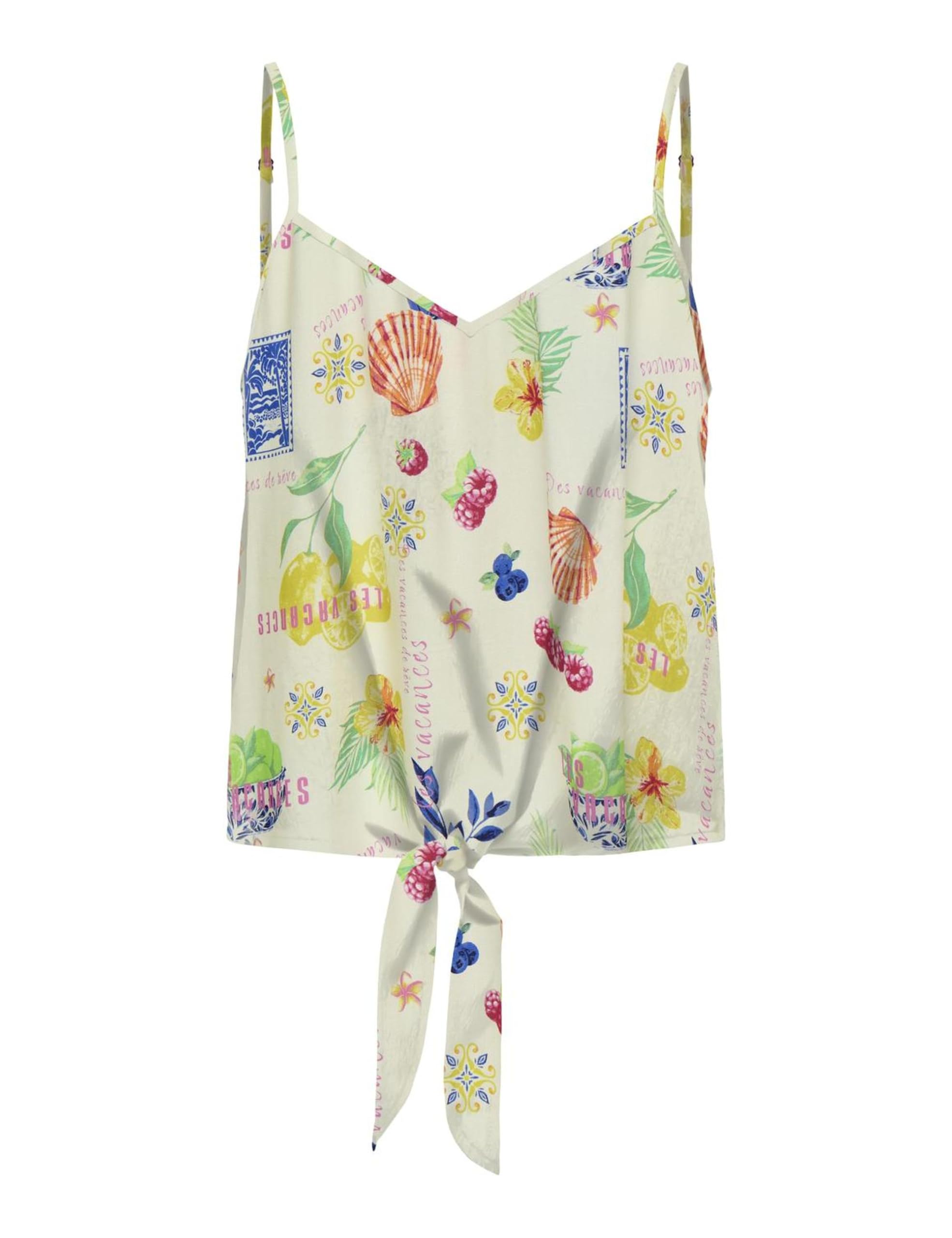 Onlnova Life Elite Knot Singlet AOP, Cloud Dancer, S