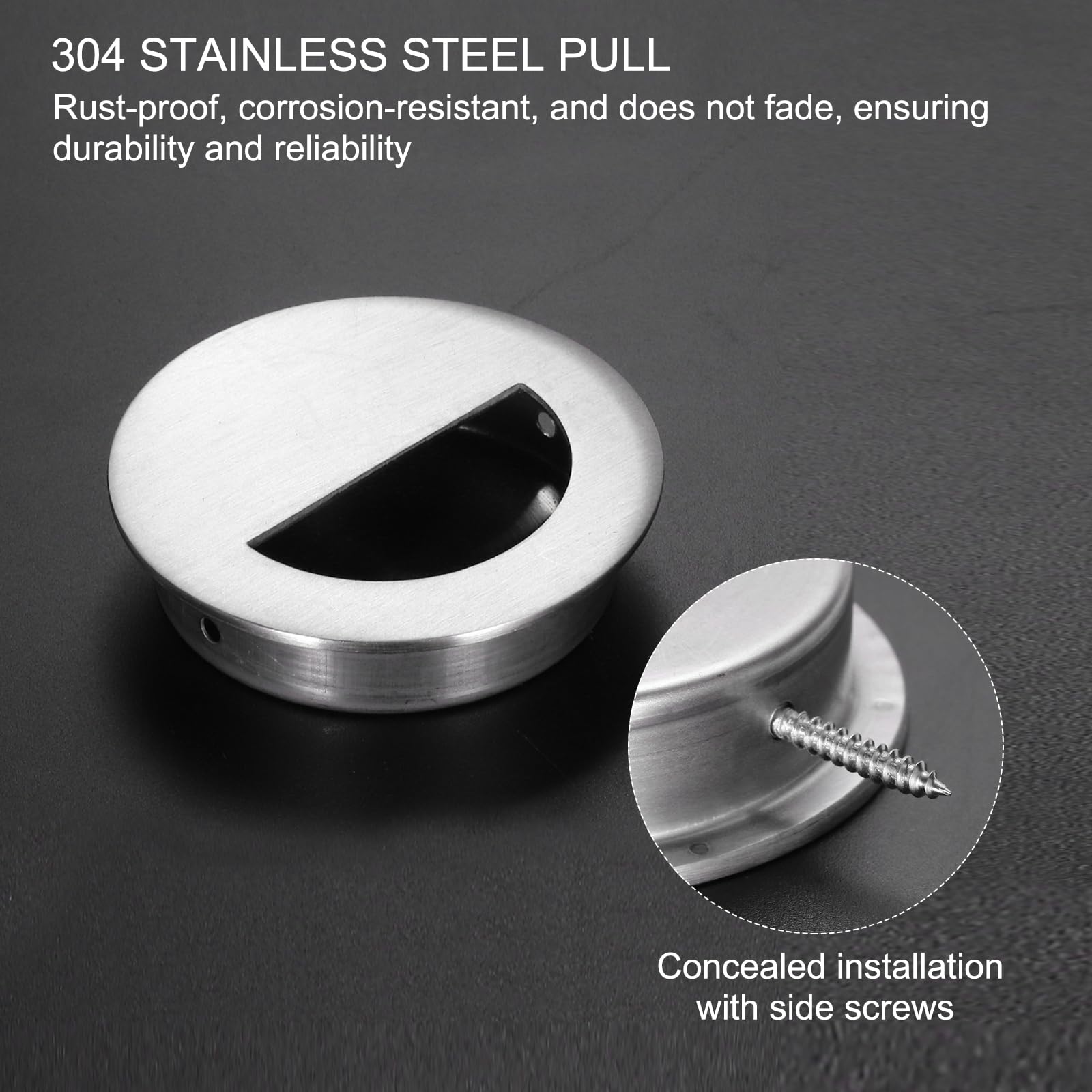 PATIKIL Recessed Door Handles 60mm/2.36" Dia - Image 4
