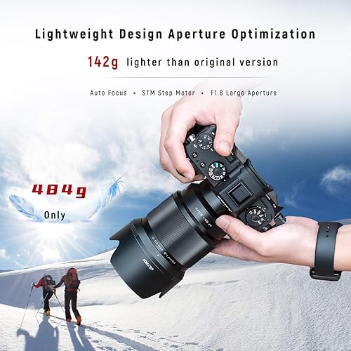 Miniatura 4 de VILTROX 3.346in F1.8 Mark II Auto Focus Full Frame Lens para Sony E Mount, STM Large Aperture Medium Telephoto Portrait Fixed Focus Lens para Sony