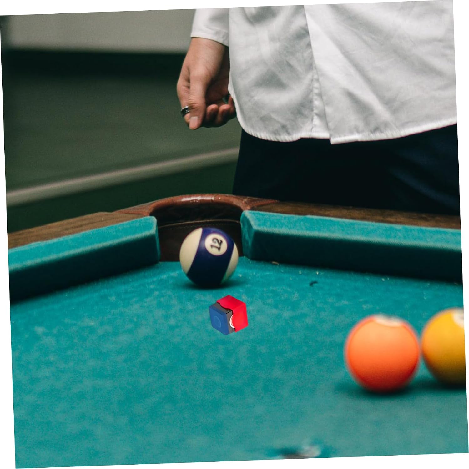 12pcs Billiard Cue Chalk Holder Case Portable Plastic Chalk Organizer for Pool Cue Lightweight Design for Easy Carrying