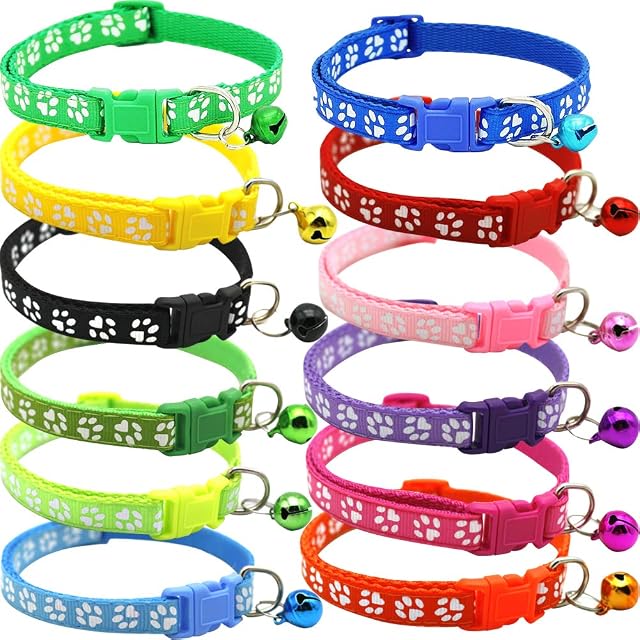 BETOY - Collar para Mascotas con Campanas, Collar Reflectante Personalizado Ajustable, Reutilizable, Felpa…