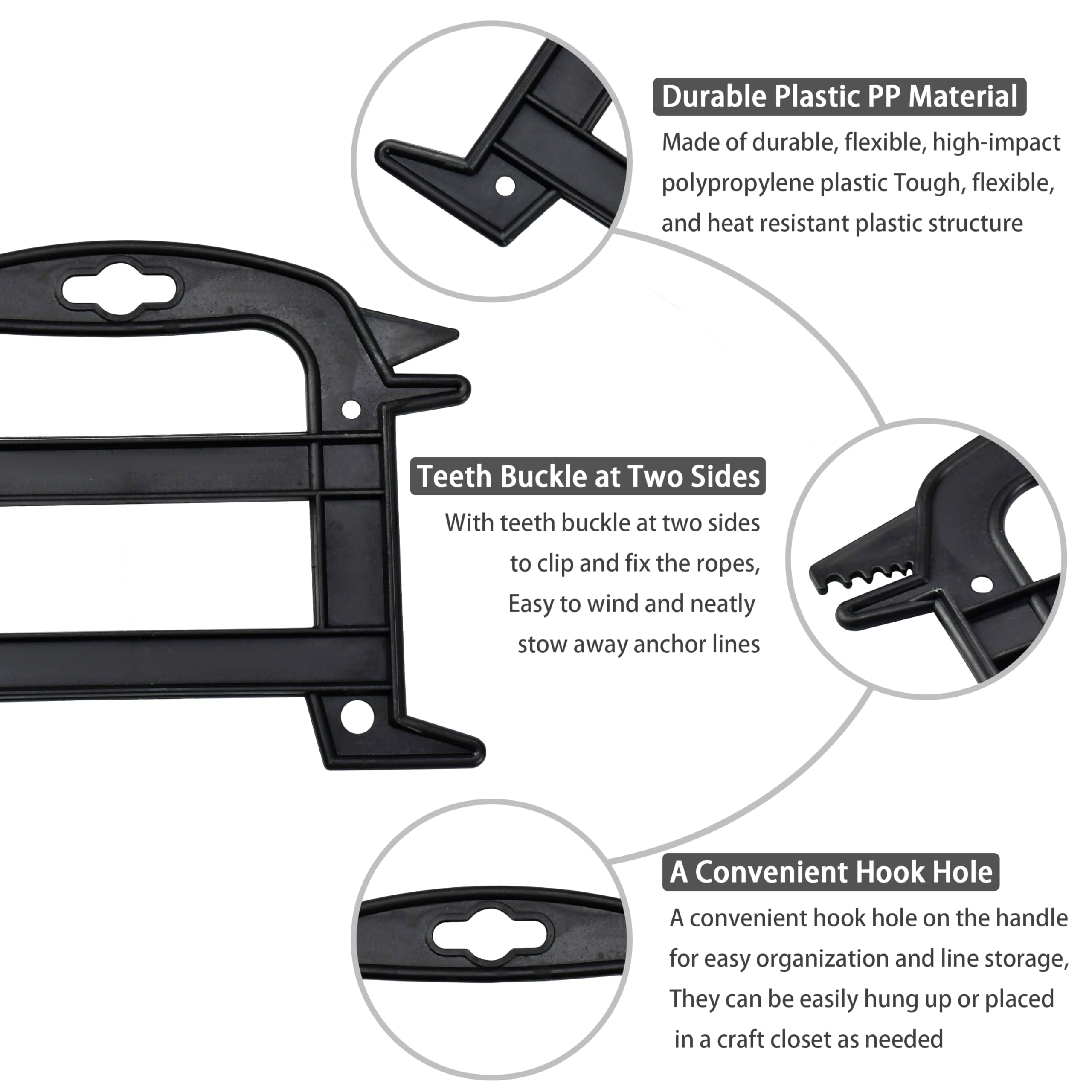 Lot De 5 Enrouleurs De Paracorde En Plastique, Support De Rangement De Câbles De Pêche, Bobines De Corde, Outil De Rangement Pour Cordes De Parachute
