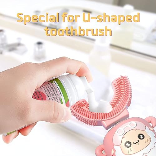 Miniatura 5 de Pasta de dientes de espuma para niños con sabor a frutas, pasta de dientes de espuma para niños pequeños con bajo fluoruro para cepillo de dientes