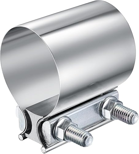 Abrazadera de escape de 2.25 pulgadas, abrazadera de banda de escape de junta a tope de 2 14 pulgadas, acoplador de manguito de abrazadera de tubo