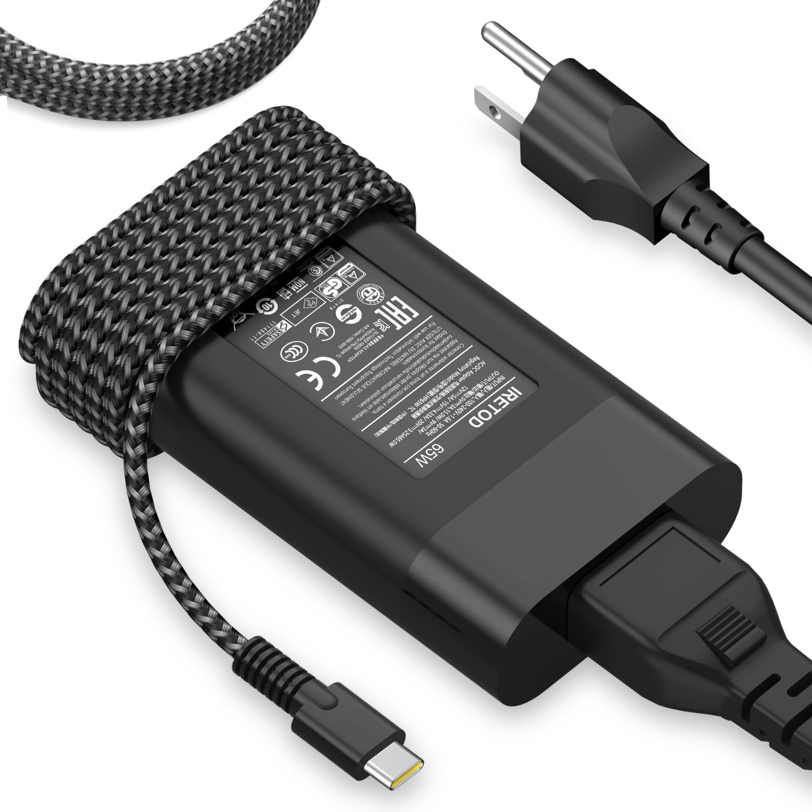 Charger Compatible with HP Laptop Computer 65W 45W USB C Fast Power Adapter, New Slim Type C Power Cord 