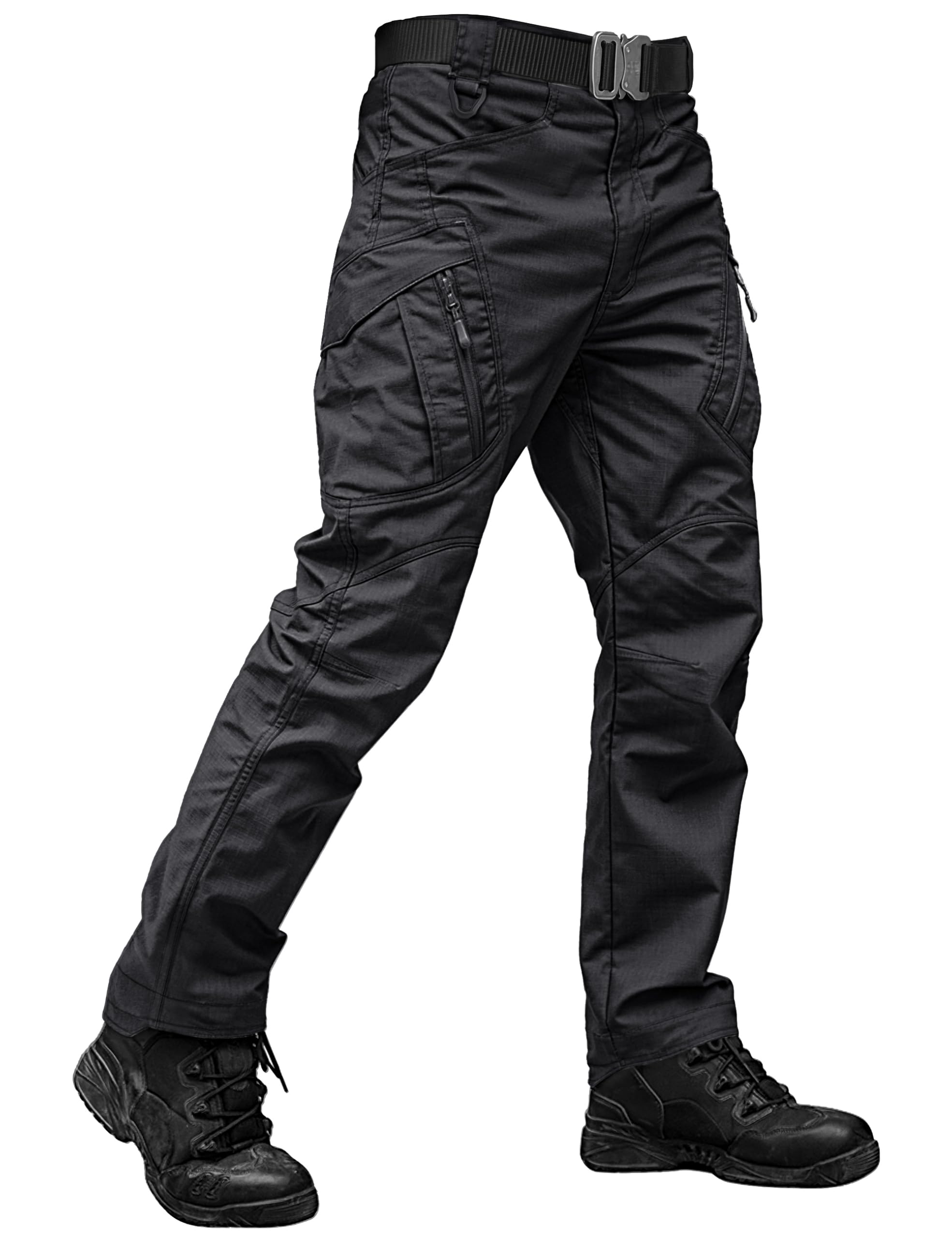 Men's Tactical Pants Waterproof Work Hiking Pants for Men Construction Lightweight Cargo Trousers 9 Pockets