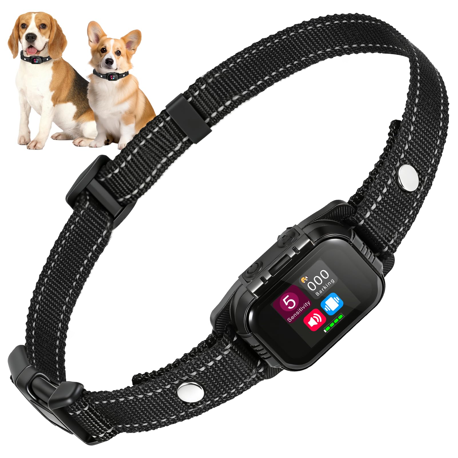 Anti-Bark Collar for Dogs Large Medium Small, Updated Anti-Bark Collar for Dogs with Gyro, 8 Levels of Sensitivity, 3 Modes of Efficient Waterproof IP67 and Rechargeable