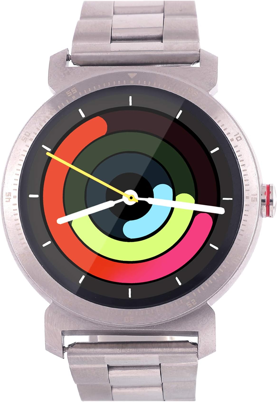 WatchOut Elegant Gen2 Raw Steel Metallica Smart Watch with Heart Rate Monitor, Call Feature, Notification, Health Tracker with Stainless Steel Strap