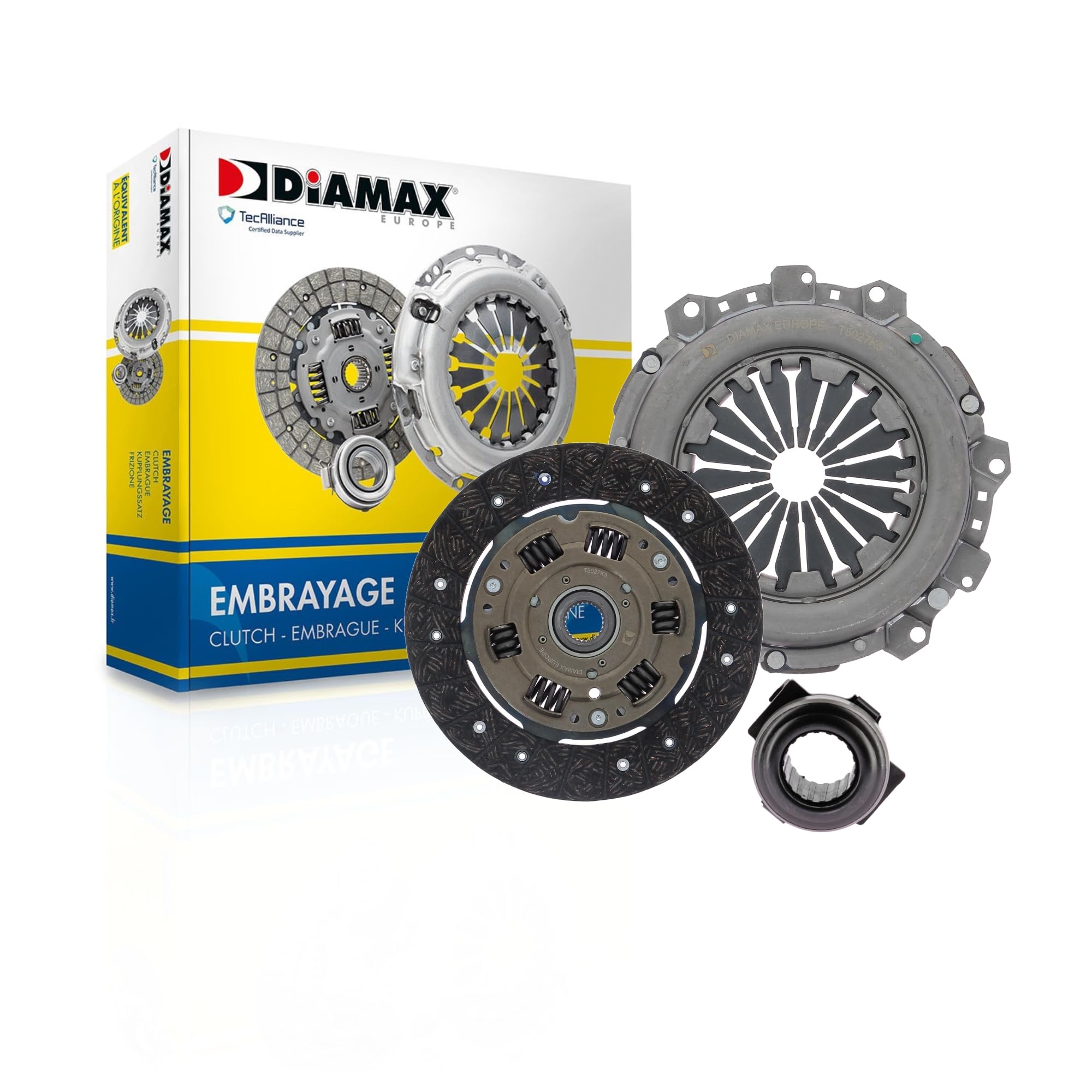 DIAMAX Kit de embrague con cojinete de desembrague con plato de embrague Compatible con RENAULT Clio 2 Hatchback BB, CB T5027K3