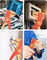 Vista 9 de VCELINK Pelacables y cortador automático de tiras rápidas, pelacables profesional de tira rápida, herramienta de pelado de cables eléctricos