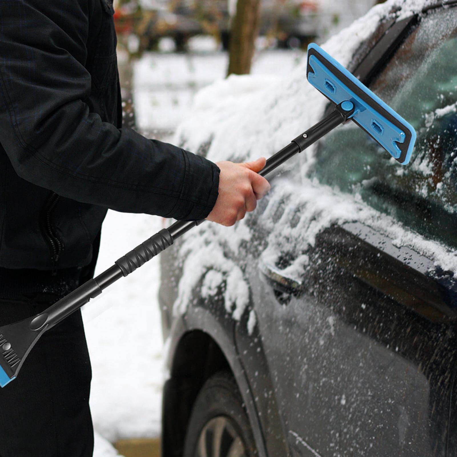 Amazon.co.jp: 車 ゆきかき スノーブラシ 洗車ブラシ 車 伸縮 傷つか  