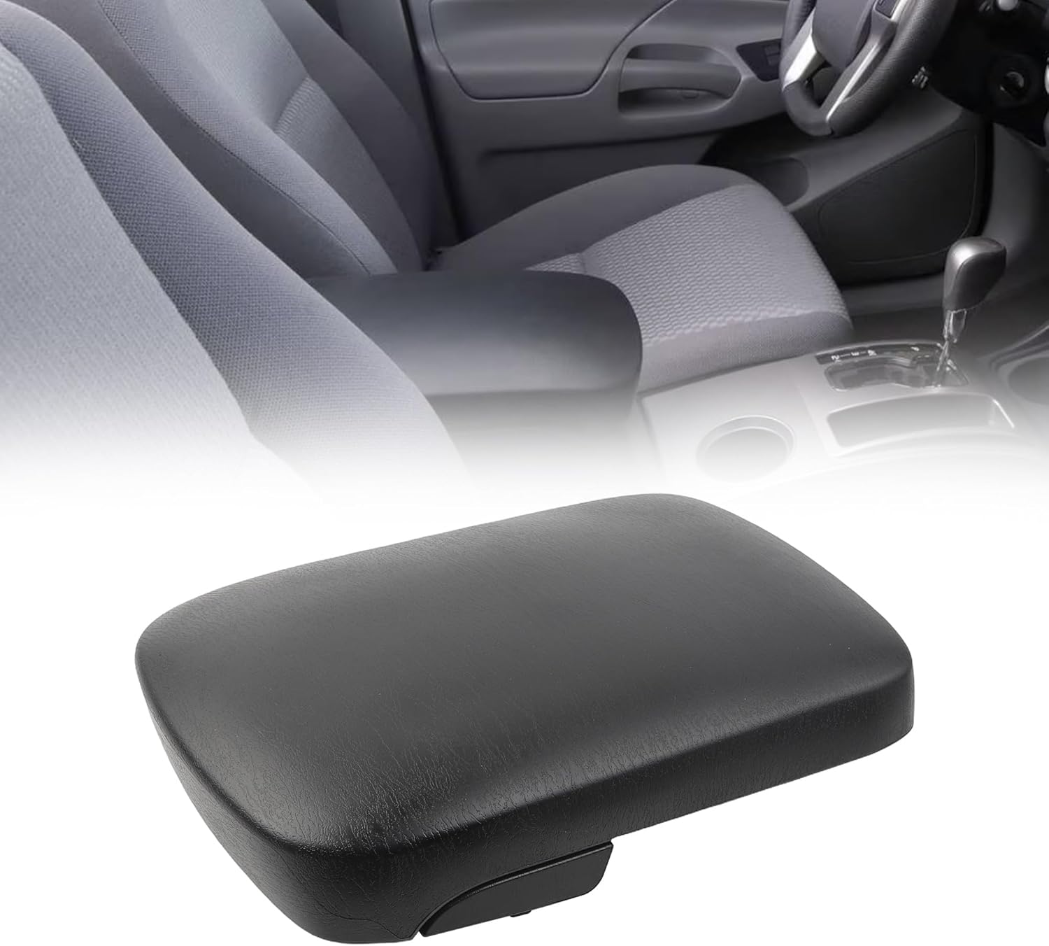 Dasbecan Center Console Lid Compatible with 2005-2015 Toyota Tacoma Front Seat Center Console Armrest Lid Replace# 58905-AD020-B0（Gray）