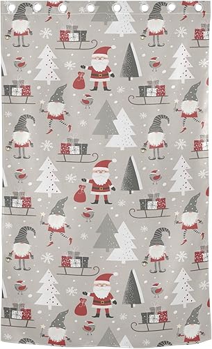 Miniatura 2 de Cortinas negras de Papá Noel de Navidad de 84 pulgadas, cortinas de granja para tratamientos de ventanas, divisores de habitación, cortinas de