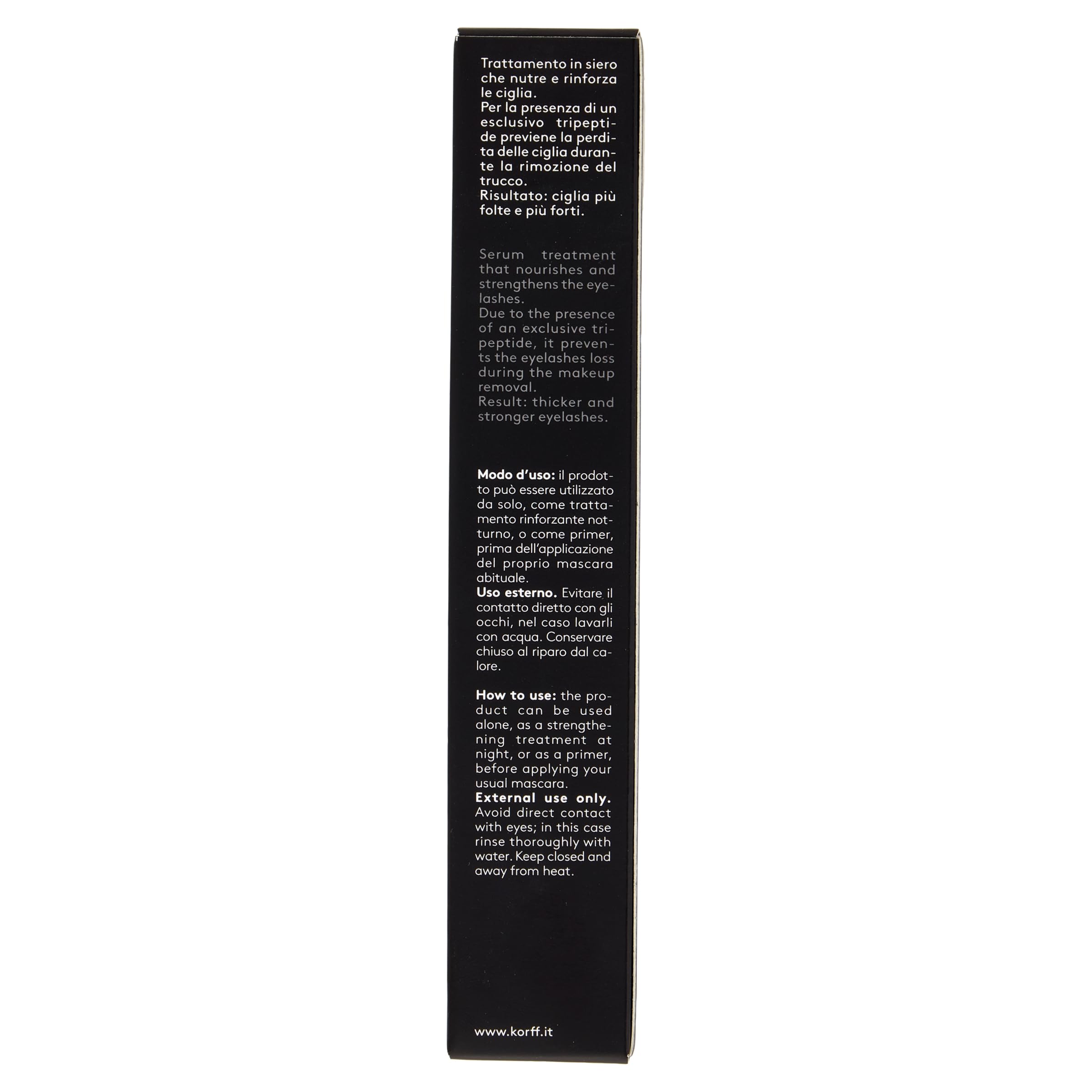 Korff Powerlash Mascara Rinforzante, Trattamento in Siero per Ciglia, Cura per rafforzare la crescita delle ciglia, 7.6 ml