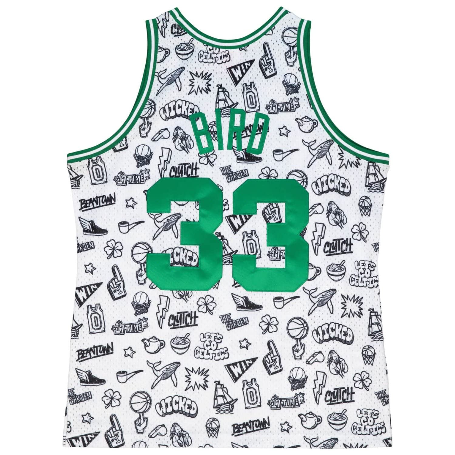 Mitchell & Ness M&N Doodle Swingman Mesh Jersey Boston Celtics - L