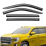 Extra Durable Window Deflectors Tape-On Window Visors Rain Guards Fit for GMC Yukon 2021-2026, Sun Visors, Wind Vent for Shades, Exterior Car Accessories - 4 pcs. AG0891