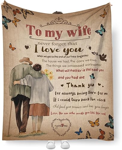 Miniatura 9 de Manta para esposa de parte del marido, regalos de cumpleaños para esposa, manta suave, regalos para ella, ideas de regalo de cumpleaños para esposa,