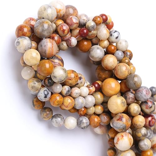 Miniatura 3 de Cuentas sueltas redondas de Ágata Crazy Lace de 8MM, cuentas de gemas naturales, cuentas de piedra energética de cristal para hacer joyas, pulseras