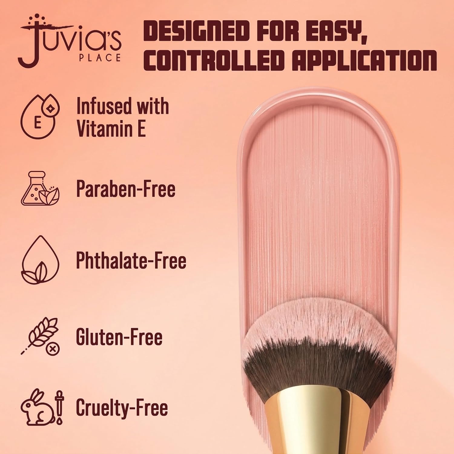 Juvia's Place Blushed Liquid Tint - Peaches N' Cream - Lightweight Liquid Blush, Radiant Dewy Finish, Buildable Formula with Vitamin E, Long-lasting Soft-focus Glow, Hydrating Tint for All Day Wear