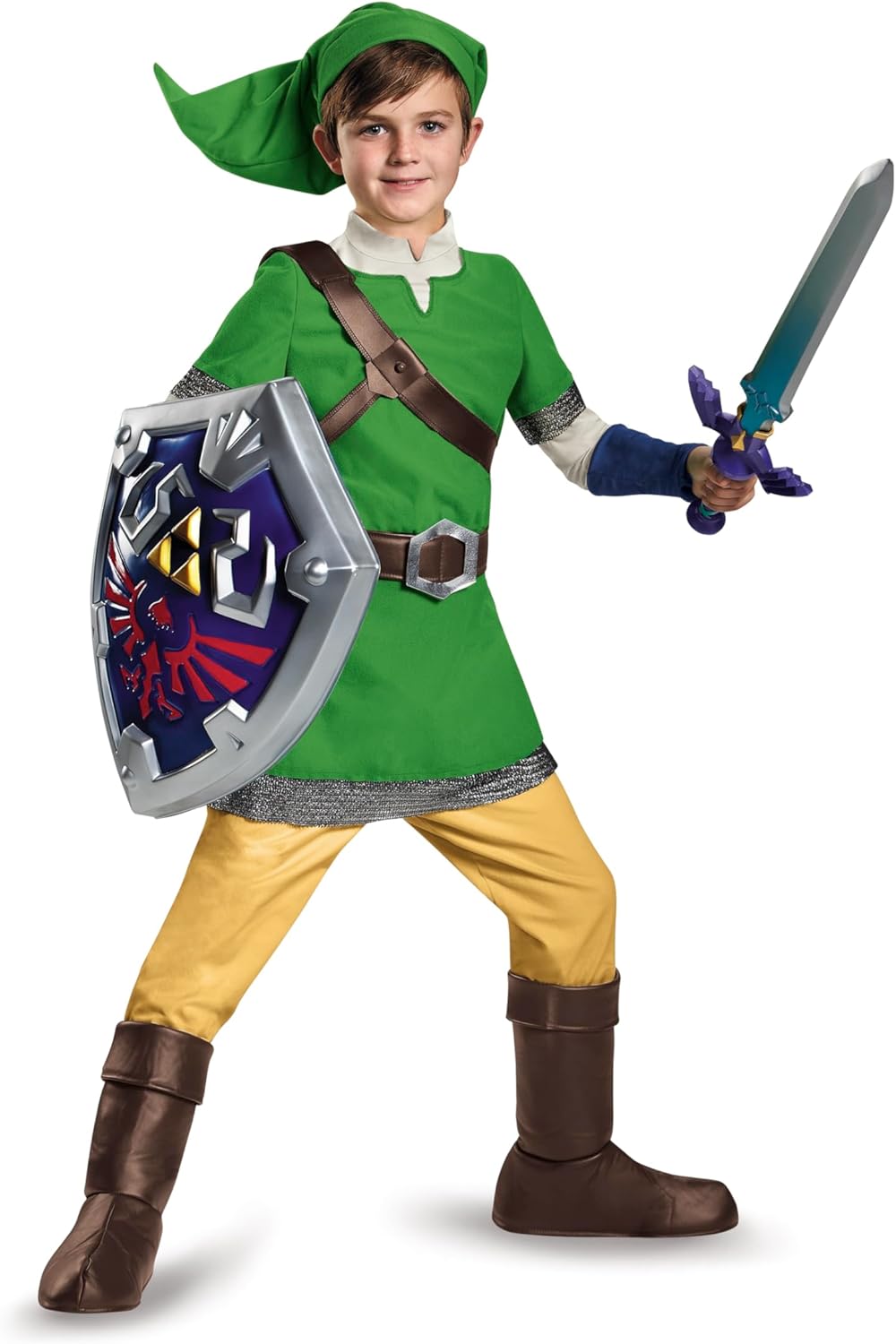 The Legend of Zelnda Link Deluxe Costume, Officially Licensed The Legend of Zelda Costume for Kids