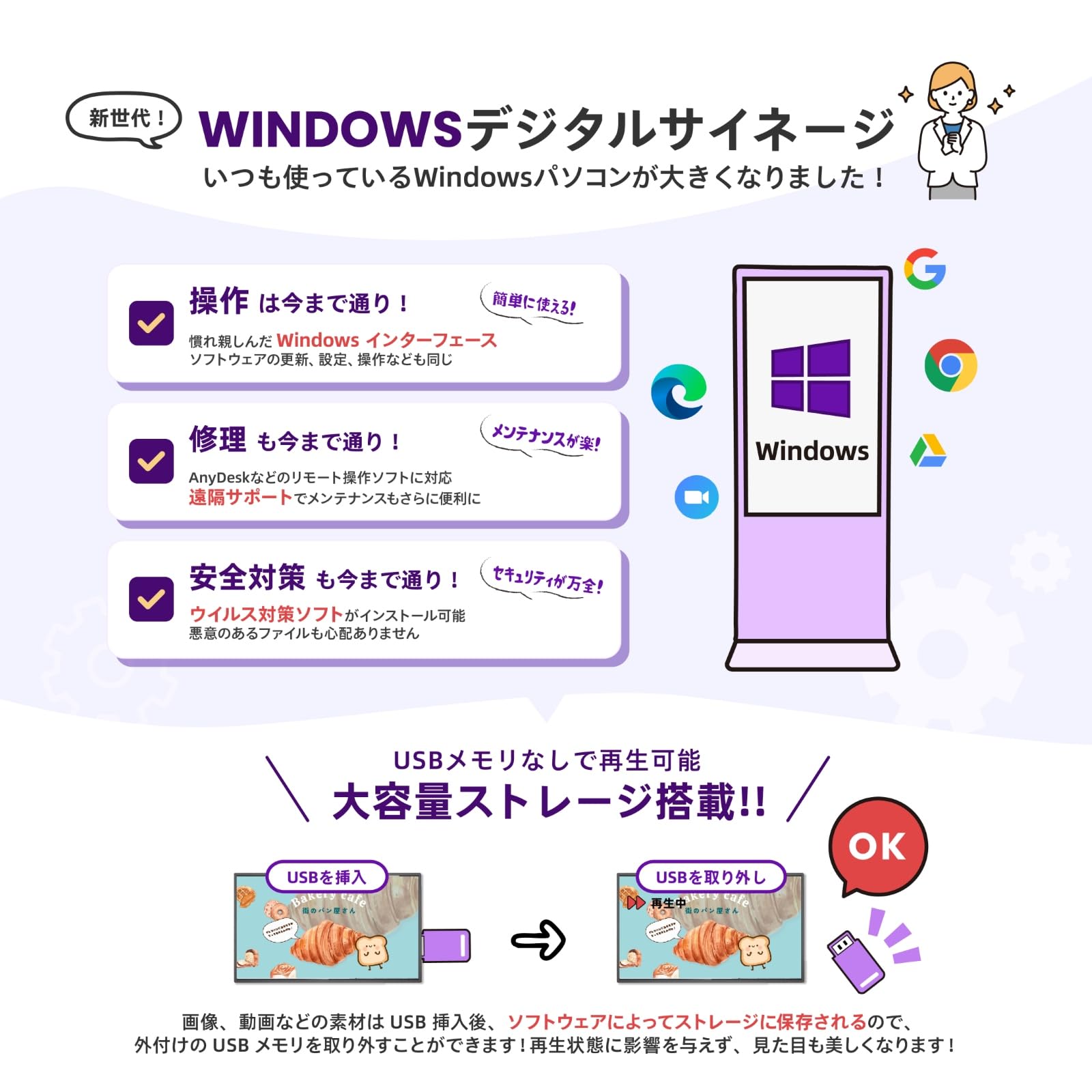 Amazon.co.jp: Windows 11 Pro搭載 タッチパネル デジタルサイネージ