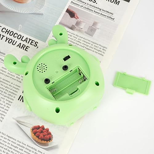 Miniatura 9 de Niños Lindo Animal PerroGato Despertador Silencioso No Ticking Silicona Reloj Noche Luz Reloj De Viaje